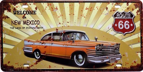 Plaque voiture route 66 - voiture-,