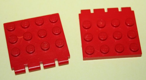 Lego red hinge plate ref - red,