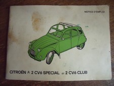 CITROËN 2CV6 club & spécial - notice