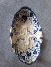 Beurrier / ravier Art Nouveau  Creil Montereau, série Flora, modèle: Liserons