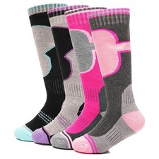 Enfants Filles Thermique Chaussettes Ski Hiver 2 Pack Snowboard Randonnée Chaud