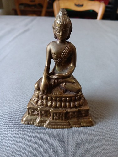 Petit bouddha bronze 10cm - bouddha, en