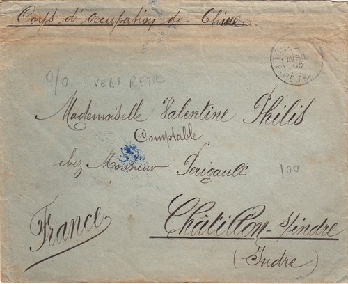 Lettre tientsin chine brigade - lettre,