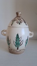 pot avec couvercle Céramique Signé  Poterie De La Falaise Meschers