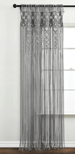 New gray boho macrame - new, textured
