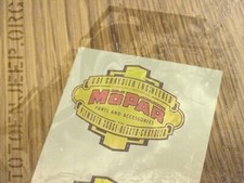 DECALCOMANIE POSE A L EAU MOPAR CONDUIT ALLUMAGE DODGE us ww2 . jeep