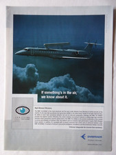 3/2004 PUB AVION EMBRAER EMB-145 MULTI MISSION AEW&C EARLY WARNING ORIGINAL AD