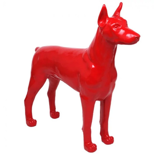 Statue chien résine - en,