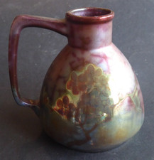 MONTIERES - AMIENS - pichet en Céramique irisée - Signée h 13cm