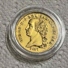 MONNAIE ANCIENNE EN OR  20 LIRES  VICTOR EMMANUEL Ier 1817   L  Turin