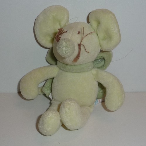 Doudou souris jacadi verte - souris,