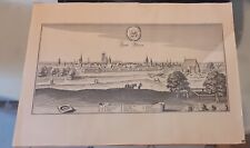Uelzen Basse-Saxe Vue Générale Gravure sur Cuivre Merian Vue 1650