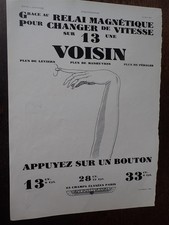 automobile VOISIN 13 + montre ERMETO MOVADO publicité papier ILLUSTRATION 1930