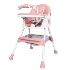 Rose Rose Chaise Haute Bébé