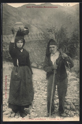 Cpa altes bauernpaar aus - cpa,