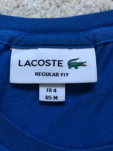 Shirt lacoste bleu regular - t-shirt,