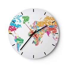 Horloge murale en verre