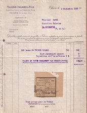 THIERS - FACTURE + LETTRE