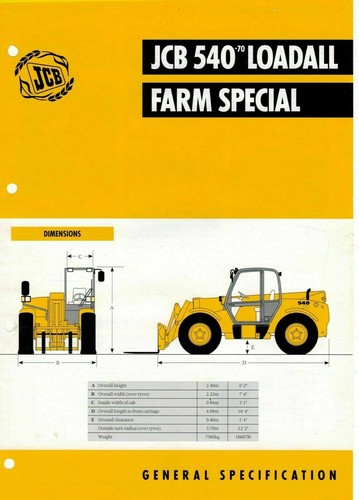 Brochure dépliant jcb - /,