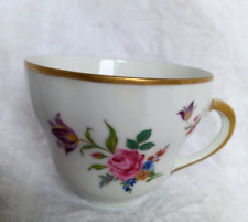 Tasse ancienne en porcelaine allemande Oscar Schaller Bavaria décor floral