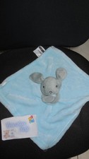 13/ doudou plat lapin gris polaire bleu LA ROCHE POSAY - état NEUF -