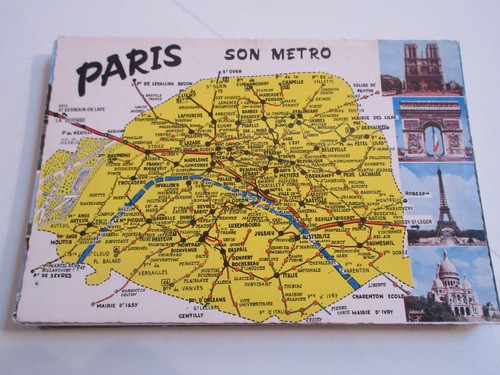 Carte postale paris - carte, plan