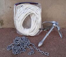 Ensemble Kit de mouillage : 4kg ancre grappin + chaine + bout + manille