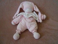 Doudou poupée rayé rose