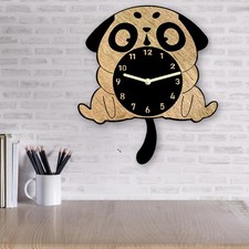 Horloge murale chien - Horloge décorative polyvalente pour studio, salle à