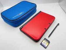 Console Nintendo 3DS LL XL rouge/noir avec stylet 4 Go étui carte SD testé au...