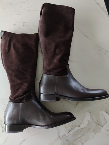 Bottes femme cuir daim - cuir,
