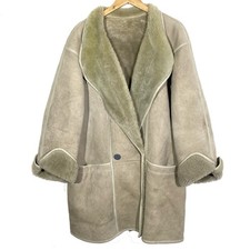 Manteau cuir retourné - en,