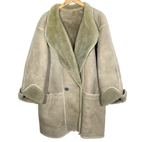 Manteau cuir retourné - manteau, en