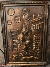 Ancien tableau cuivre,  grand