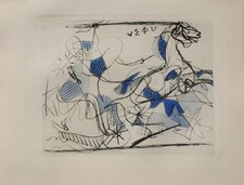 Georges BRAQUE : Course de char, GRAVURE signée, 1950