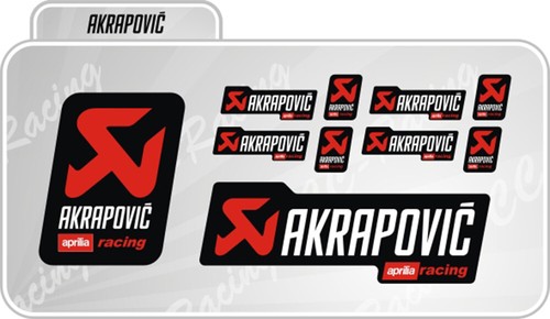 Kit autocollants akrapovic - 10,