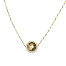 14K Or 12mm Pendentif Boule / Collier Moderne Fin Bijoux 14, 16, 18 Et 50.8cm