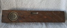 Ancien Niveau à Bulles En Bois- Outils Artisanal Longueur 30 cm