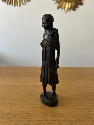 Statue bois femme ébène - statue,