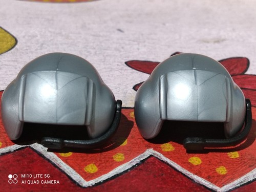 Playmobil casques gris - casques,