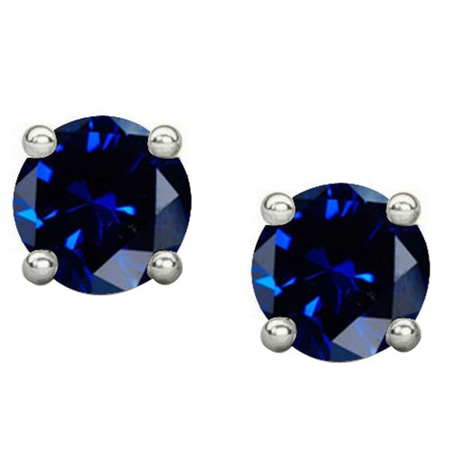 Simulé saphir boucles - 3,