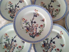 6 ASSIETTES PLATES EN PORCELAINE DE LIMOGES RAYNAUD YE HUA style Chine XVIIIe