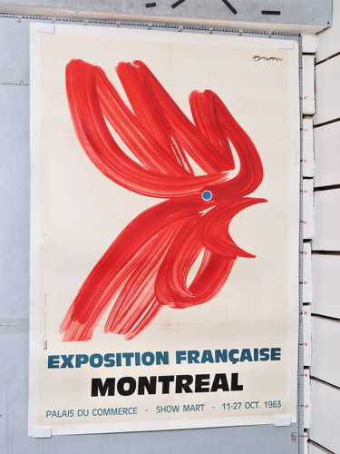 Affiche ancienne entoilée - ancienne,