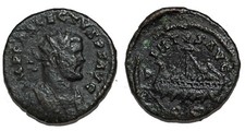 ALLECTUS Aurelianus VIRTVS AVG +295 Colchester C.82