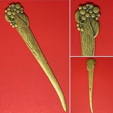 Ancien Magnifique COUPE PAPIER OUVRE LETTRE Floral Art Nouveau