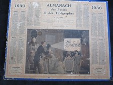 Calendrier ! Almanach des PTT ! Ancien ! 1930 !