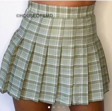 Jupe de tennis verte et blanche jupe plissée jupe de golf jupe de festival