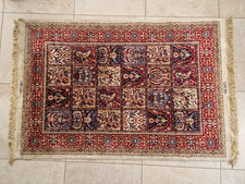 Tapis Jardin d'Hereke en laine et soie 170x120cm signé Turquie Istanbul ancien
