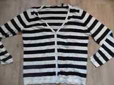 ESPRIT beau cardigan rayé noir blanc taille XXL TOP kLi1016