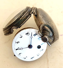 Ancienne Montre À de  Gousset Oignon A Coq En Argent Silver